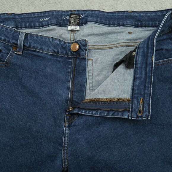 Lane Bryant Jeans Women's Size 22S Blue High-Rise Skinny Denim Pants 28" Inseam - Picture 2 of 16